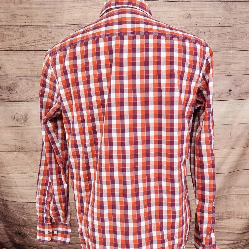 BANANA REPUBLIC LONG SLEEVE 100% COTTON CHECK BUTTON DOWN SHIRT MENS SZ‎ M